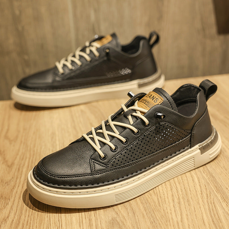 Men's Summer Breathable Versatile Korean Style Trendy Sneakers, Men's Mesh Thin Thick-Soled Non-Slip Casual Height-Increasing Shoes