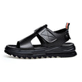 Men's Sandals 2024 Summer New Fashion Breathable Casual Soft Bottom Beach Shoes Trendy Casual Leather Sandals