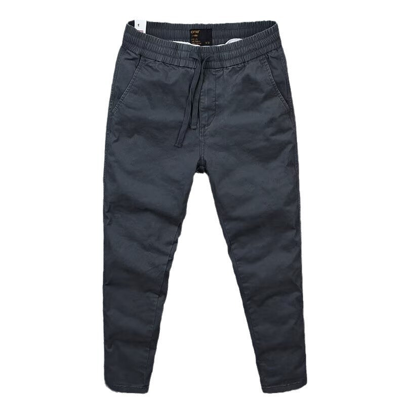 Autumn Boys All-match Teenager Trendy Brand Casual Pants Solid Color Korean Style Simple High Street Handsome Stretch Breathable Trousers