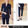 Professional suit suit women's spring and autumn elegant slim waist design suit workplace work clothes commuter work clothes