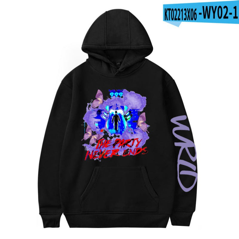 [Cross Border Code] Hot Print Juice WRLD Black Hoodies Men Hoodie
