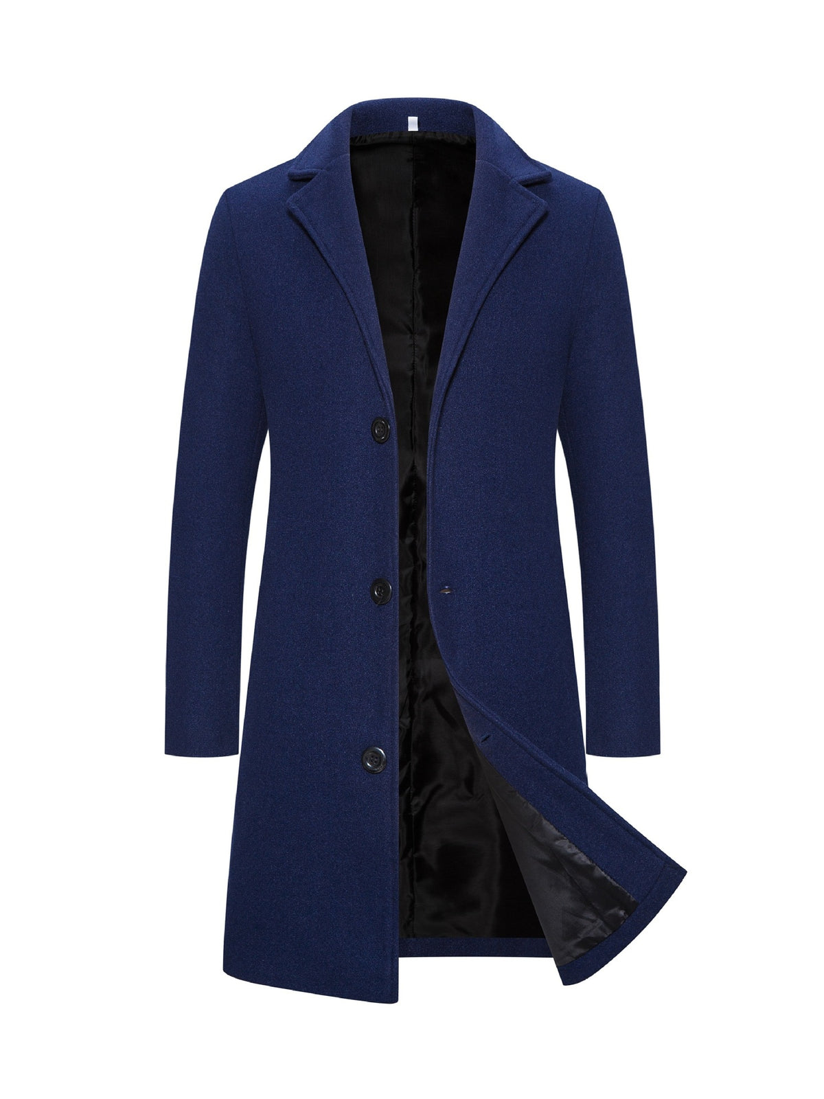 Cross-border 2023 foreign trade explosions long solid color single-breasted windbreaker woolen cloth plus size casual style coat AliExpress