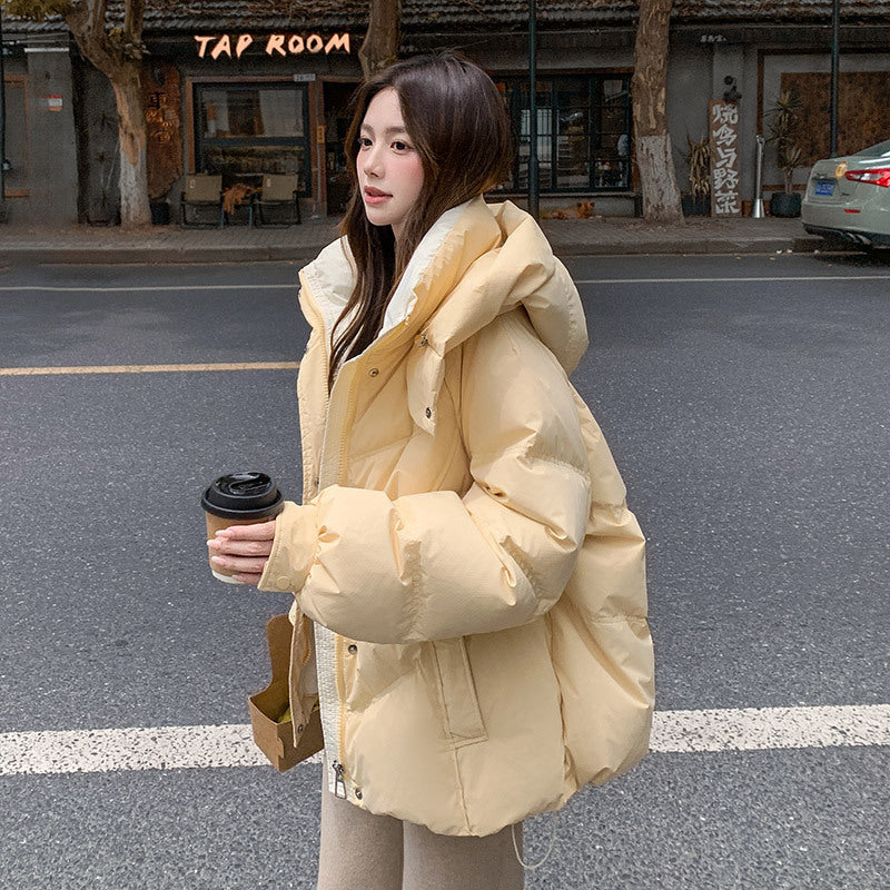Actual Shot of New Cotton-Padded Clothes for Women in Winter 2025 New Style Short Thickeneded Popular Cotton-Padded Jackets for Small People