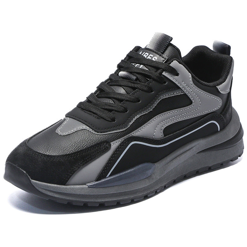 Spring New Breathable Casual Fashion Running Sneakers Trendy Versatile Thick-Soled Men's Dad Shoes