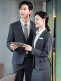 High-End Women's Suit Black Women's Suit Business Formal Gray Professional Women's Pants Suit Blue Haze Blue
