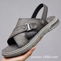 2024 Sandals Men's Casual New Beach Shoes Thick Sole Sandals One-piece Sandals Men's Dual-use Sandals