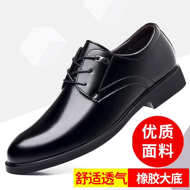 Men's Leather Shoes 2026 New Model Men's Business Formal Shoes Non-Slip Height-Increasing Shoes Foreign Trade Original Order One-Piece Dropshipping Soft