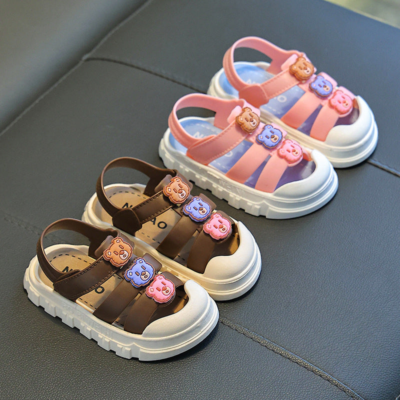 2025 New Children's Sandals Summer Indoor and Outdoor Non-slip Girls' Sandals Soft Sole Boys Zhongda Children's Sandals