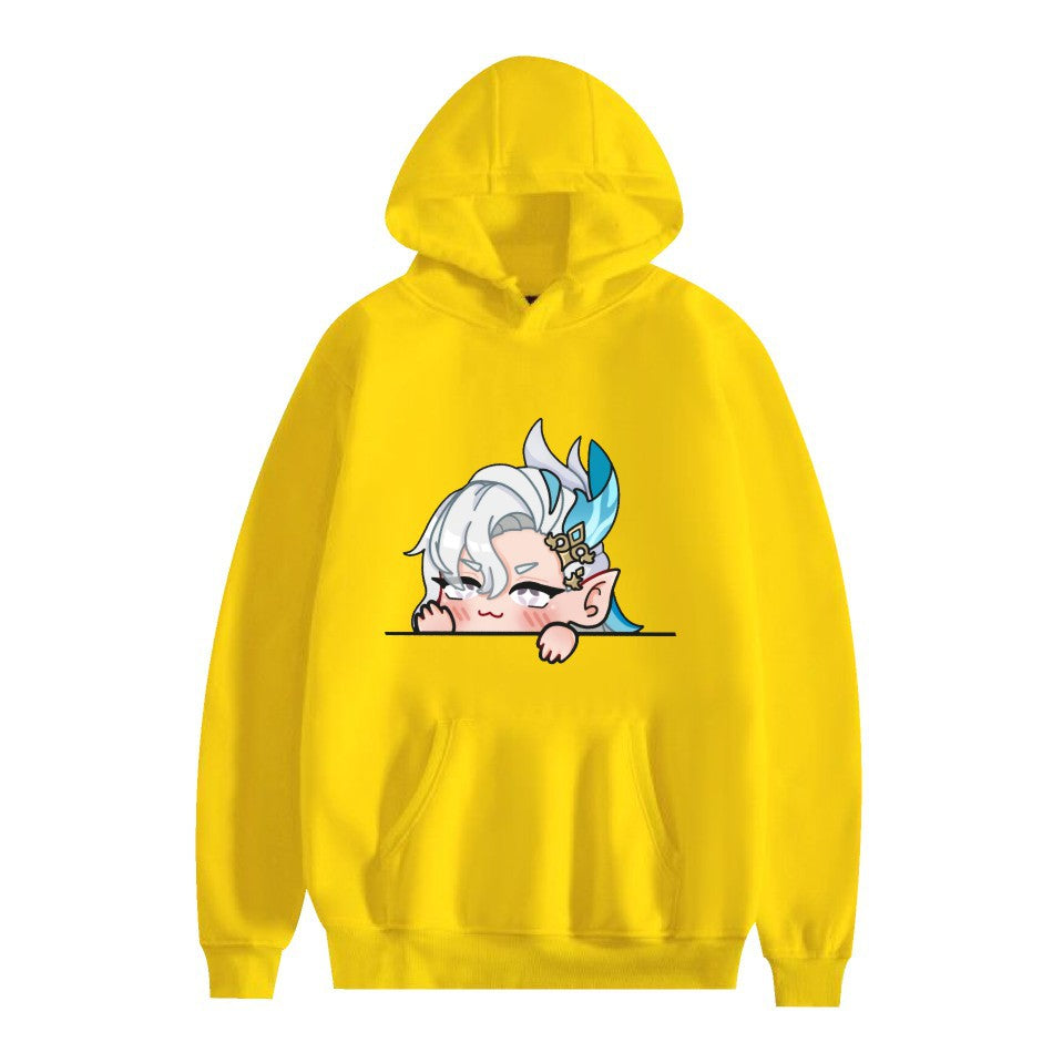 New Anime two-dimensional printed hoodie loose casual men's and women's trendy autumn and winter cross-border sweater Hoodies