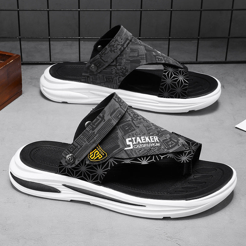 Sandals Men's Summer New High-Looking Men's Sandals Outdoor Versatile Casual Non-Slip Wear-Resistant Sports Beach Sandals