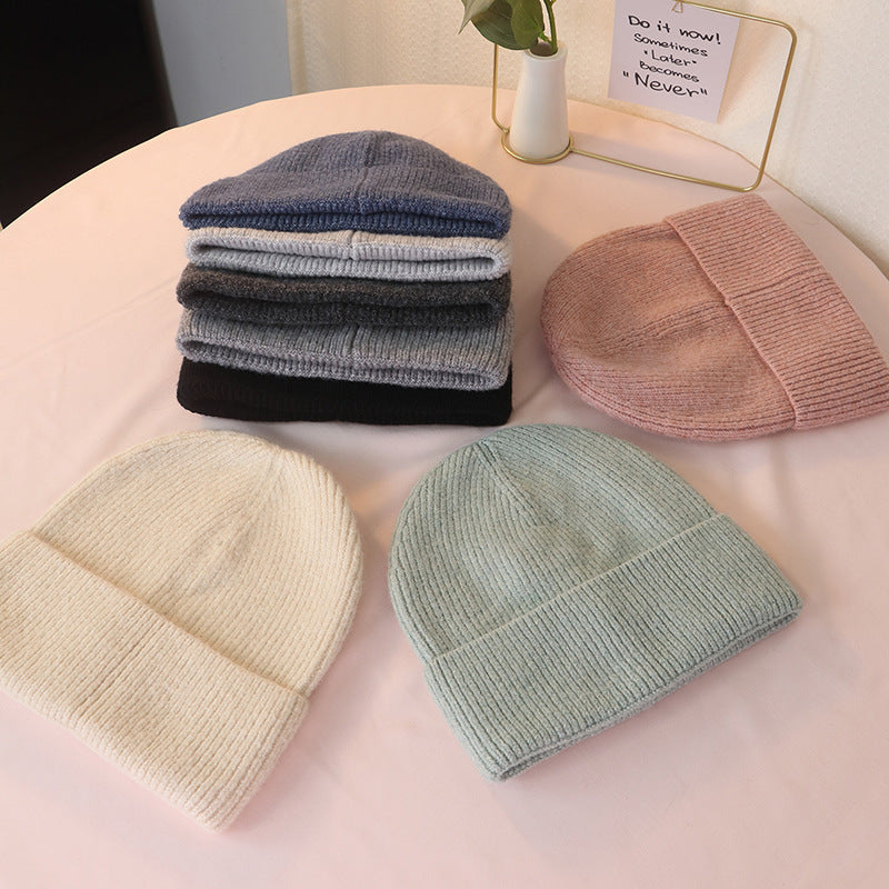 New Autumn and Winter Wool Women's Hats, Winter Warm Woolen Hats, Versatile Cold Hats, Knitted Hats, Wholesale Cross-Border