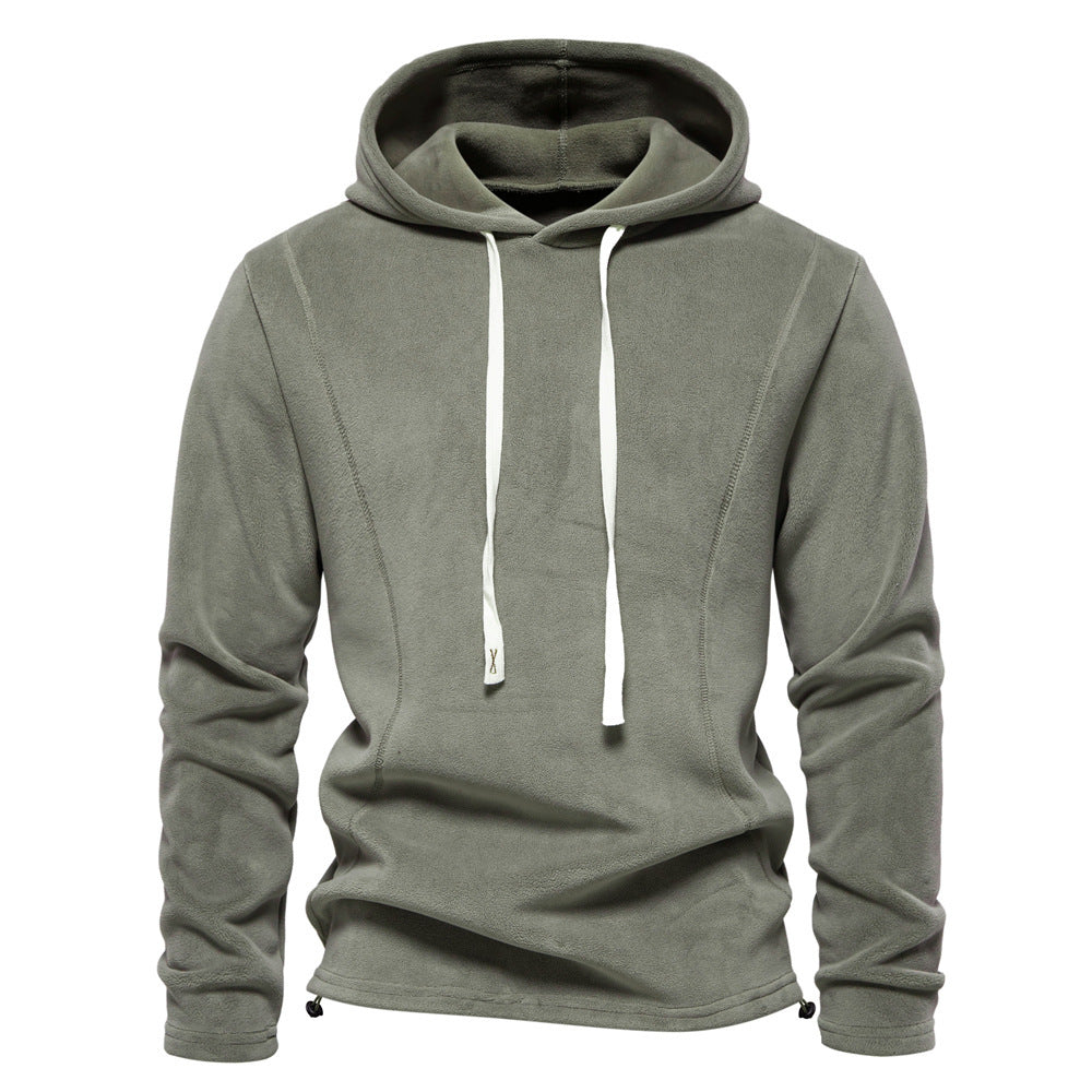 Men's Hooded Sweatshirt 2024 Long-Sleeved Sweatshirt Polar Fleece New Cross-Border Warm Trend Autumn and Winter Versatile