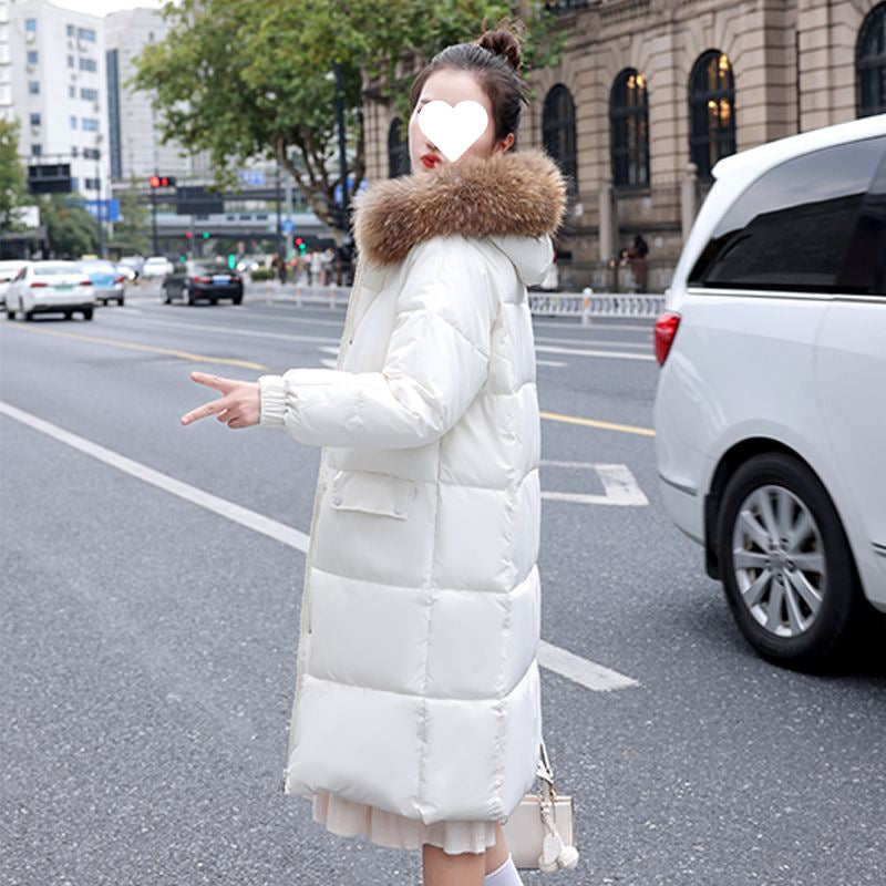 Women's Long Cotton Coat, Popular Style, Slimming, Petite Size, Trendy Ins Style, Winter 2025 New Women's Cotton Jacket