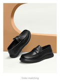 2024 Genuine Leather New Men's Casual Breathable Soft Sole Versatile Loafers