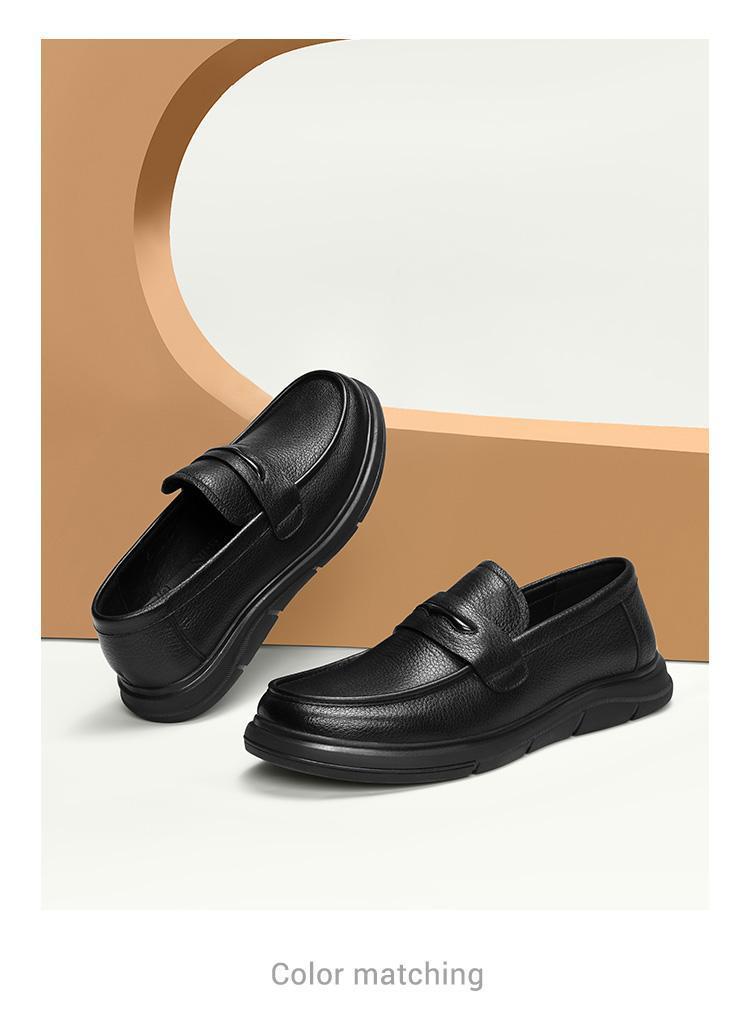 2024 Genuine Leather New Men's Casual Breathable Soft Sole Versatile Loafers