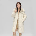 2025 Winter down Jacket Women's Brand Mid-Length Elegant Age-Reducing Style Jacket Warm Hooded down Coat Trendy