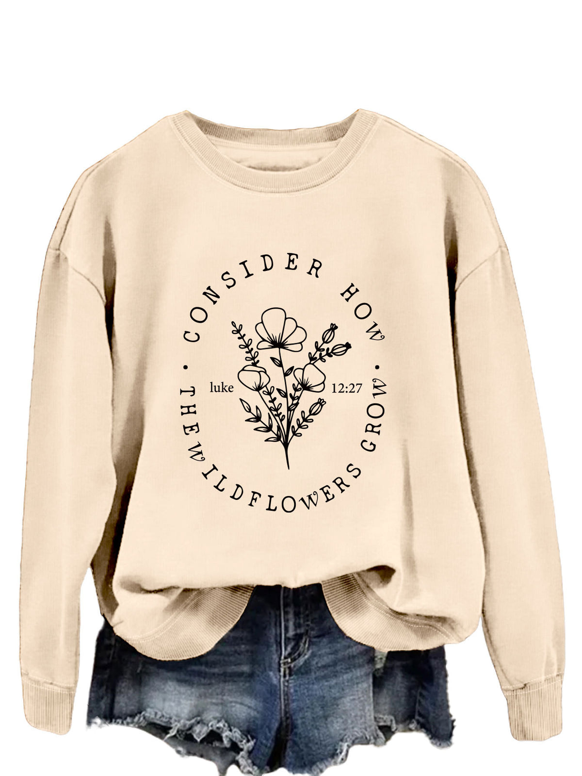 Amazon Fashion Top Consider How the Wildflowers Plaid Pullover Women's Sweatshirt New Style