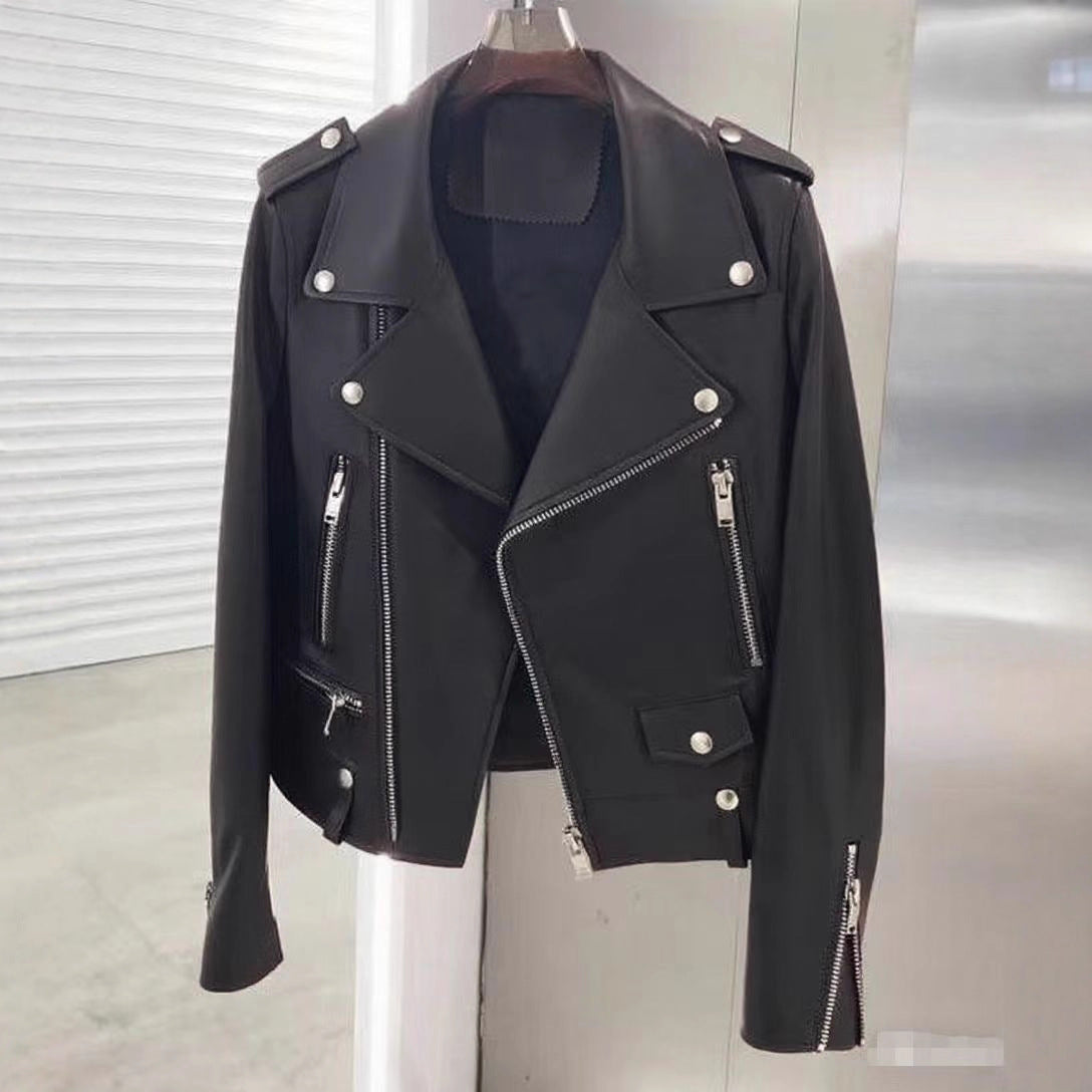 Foreign Trade Men's Clothing Wholesale Men's Motorcycle Leather Jacket 2025 Spring, Autumn and Winter New Leather Jacket Korean Style Slim Men's Leather Jacket