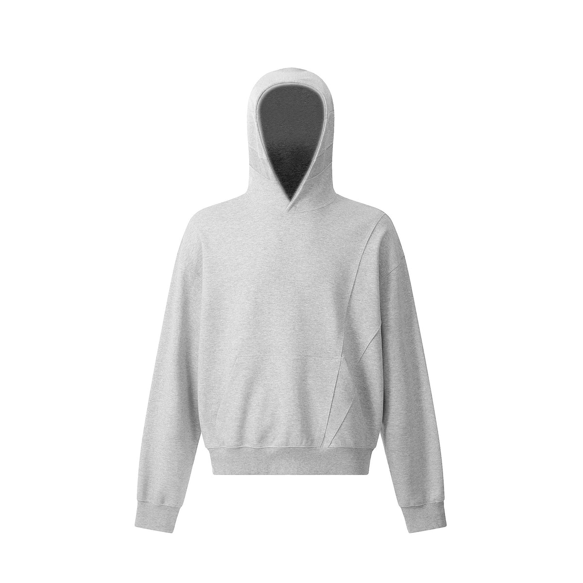 11KN American Street boxy Grey Hooded Sweater New Fashion All-match cleanfit Top Hoodie