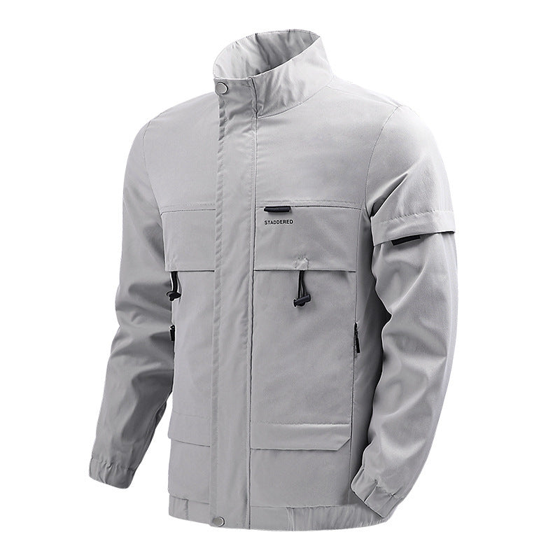Men's coat spring and autumn and winter 2021 new Korean fashion casual autumn plus size clothes handsome jacket men