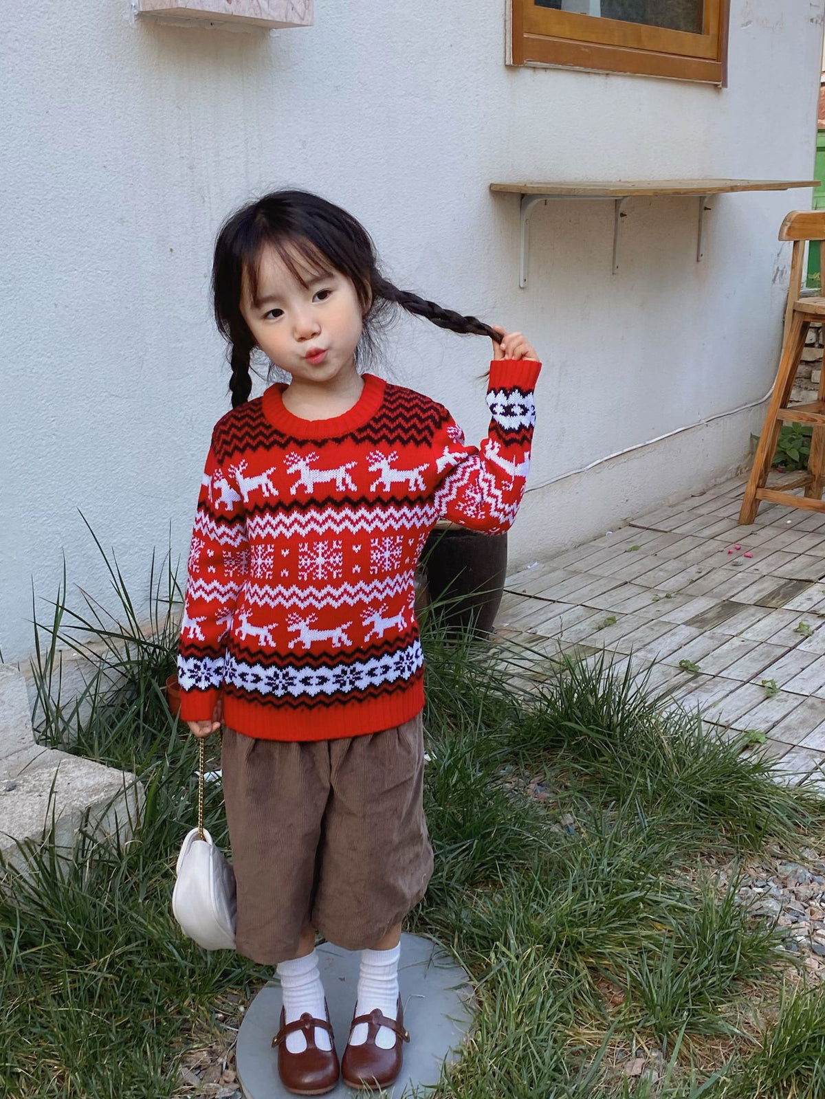Amazon's Hottest Little Snowflake Christmas Sweater 2025 Autumn and Winter Casual Couple Wear Christmas Round Neck Sweater