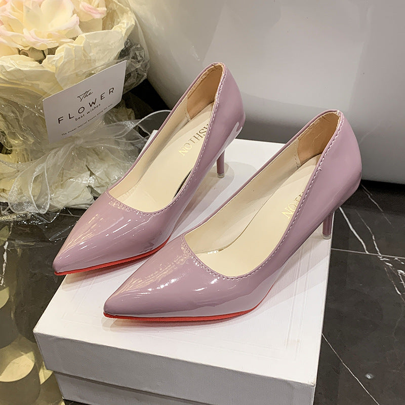 Cross-Border Large Size Women's High Heels 35-43 Size Pure Color Simple Stiletto High Heel Sandals Casual Fashion Shoes for Women