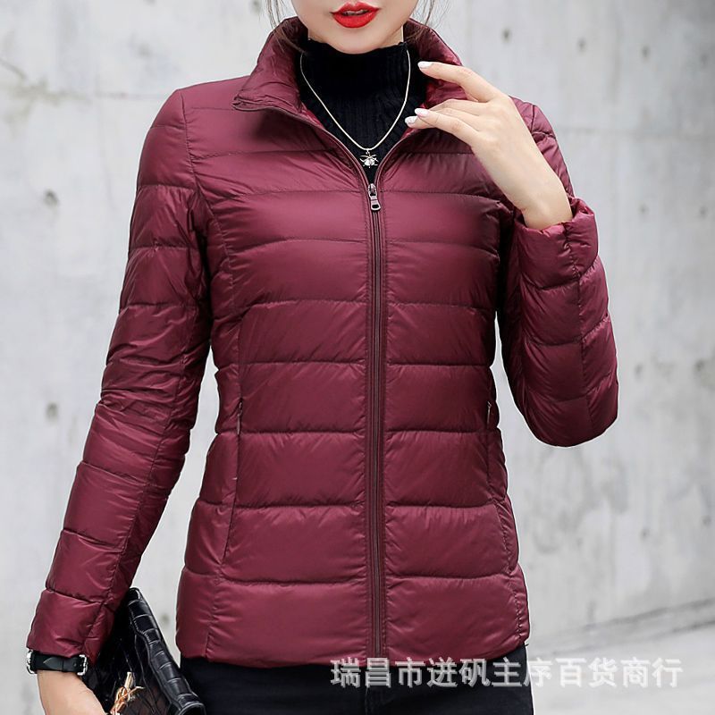 2024 autumn and winter new high-end autumn and winter cotton-padded jacket women's solid color plus size thick warm fashion jacket coat