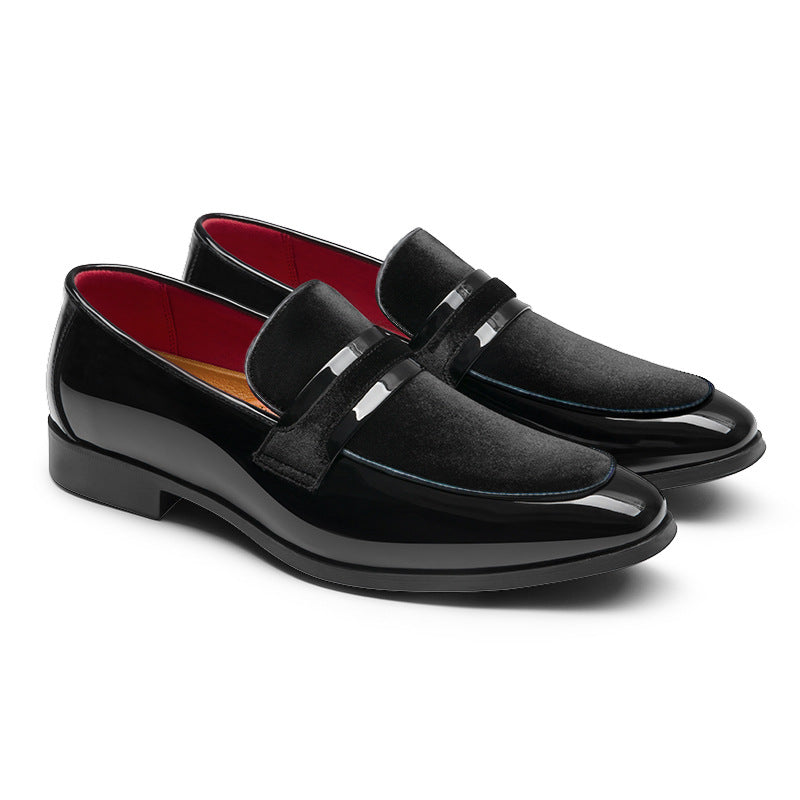 Men's Shoes, New Spring Leather Shoes, Business Men's Loafers, High-End Formal Leather Shoes, Men's Slip-On Black Wedding Shoes