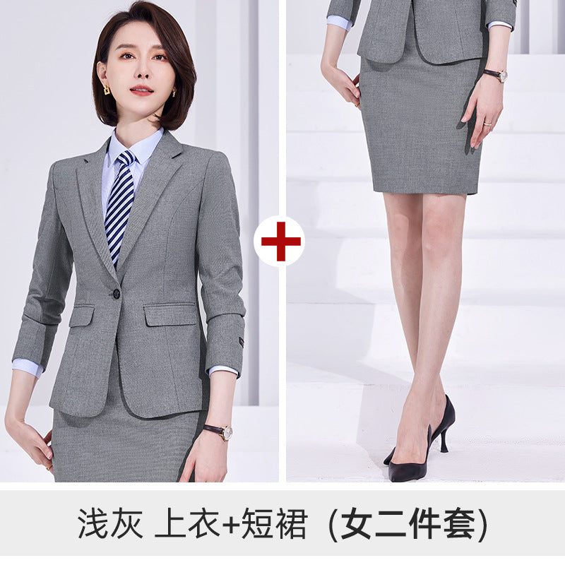 Men's and women's high-end business suit suit civil servant interview formal suit teacher business wear overalls customization