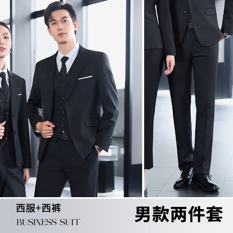 High-End Suit Suits for Men and Women, Professional Formal Wear, 4S Store Real Estate Property Workwear, Blue Suit Suits, Work Clothes