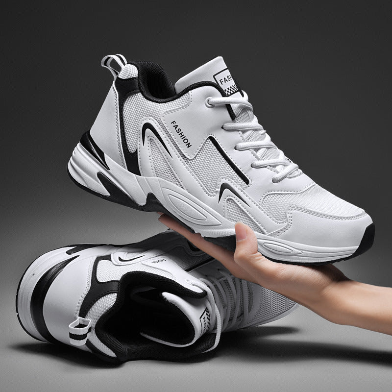 Breathable Mesh Sneakers Trendy Men's Shoes Size 47-48 Dad Shoes White Versatile Men's Sneakers
