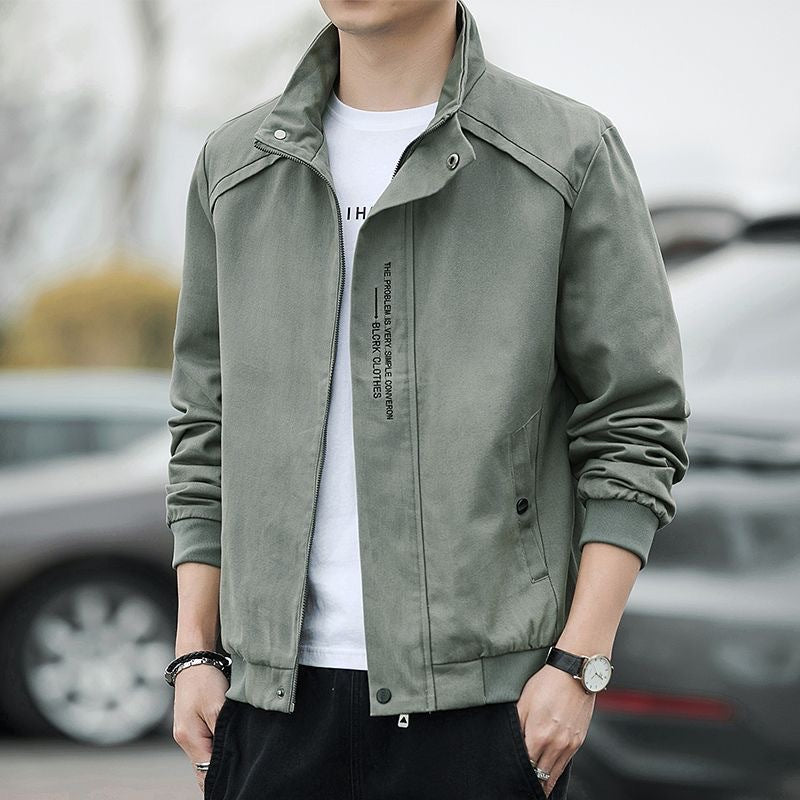 Jacket Coat High-end Sense Men's Fashion Spring and Autumn Coat Men's Casual Sports All-match Collar Korean Fashionable Workwear