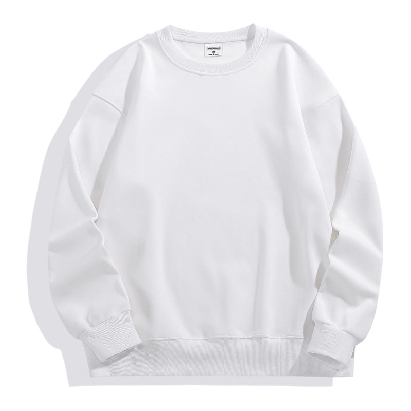 500g Imitation Cashmere Off-Shoulder Sweatshirt Custom Work Clothes Cultural Shirt Round Neck Hoodie Jacket with Logo Printed