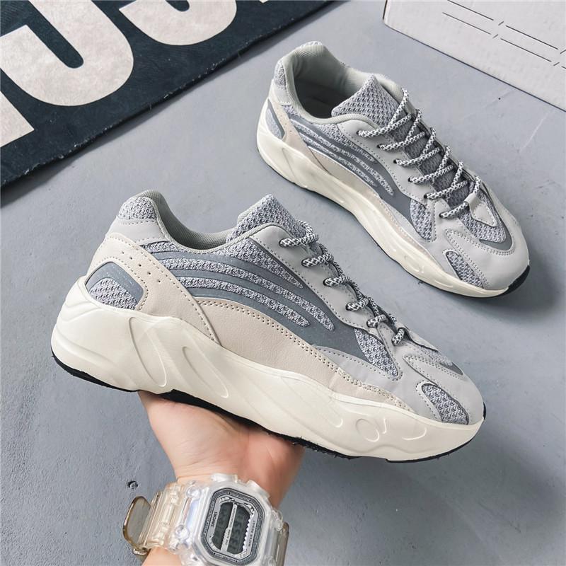 Torre Shoes Men's New Coconut 700 Men's Shoes Men's Trendy Mesh Breathable Casual Running Sneakers