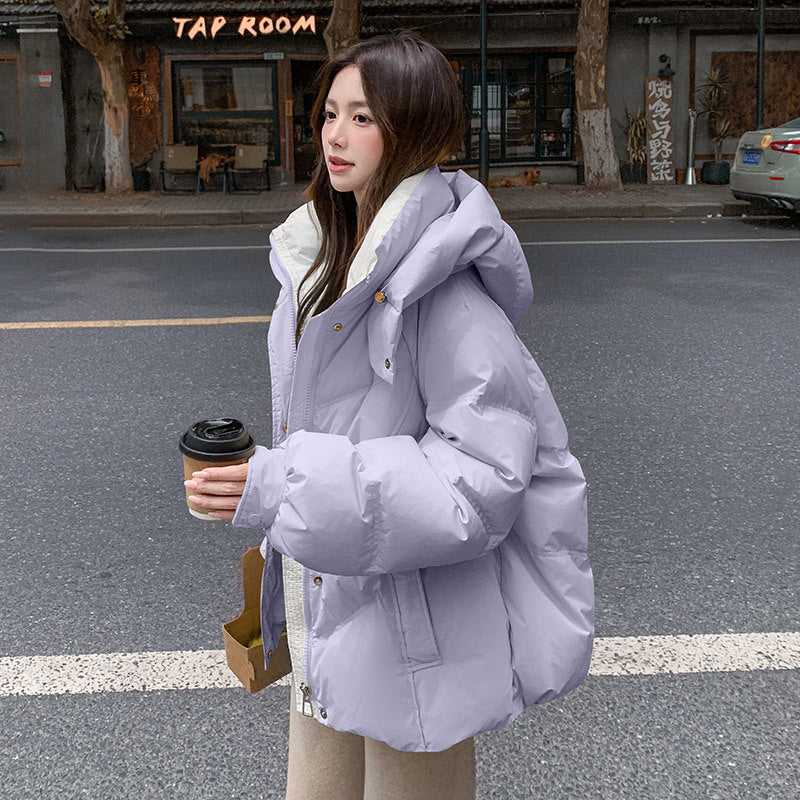 Actual Shot of New Cotton-Padded Clothes for Women in Winter 2025 New Style Short Thickeneded Popular Cotton-Padded Jackets for Small People