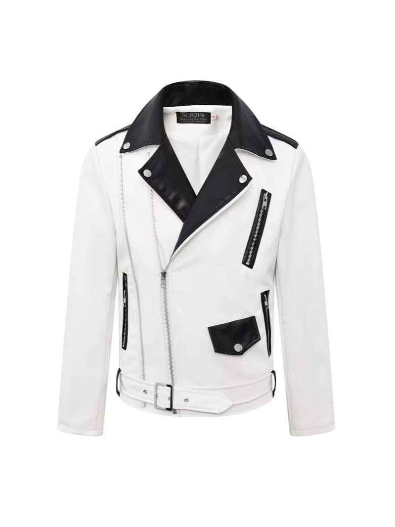 2025 Men's Tops Spring and Autumn Fashion Easiest for Match Leather Tops Men's Thin Men's Leather Tops Top Casual Tops