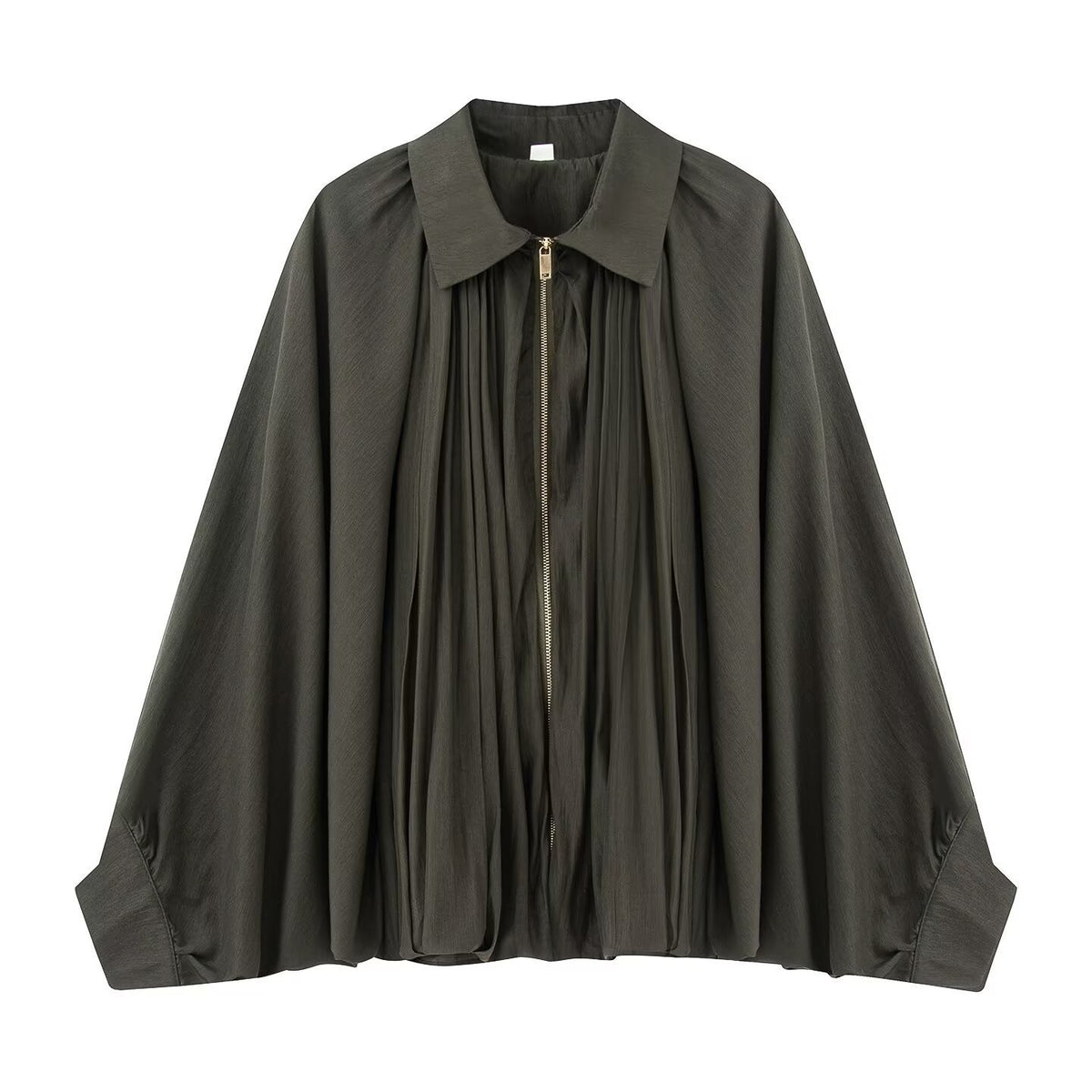 Cross-Border Women's Clothing 2026 Autumn and Winter European and American Fashion Loose Lapel Puffy Bomber Jacket for Women X5048