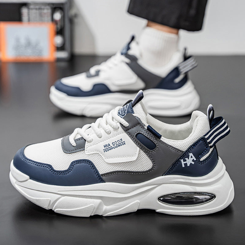 2025 Autumn New Men's Sneakers Thick-Soled Casual Running Shoes for Teenagers and Students Trendy Shoes Men's Wholesale