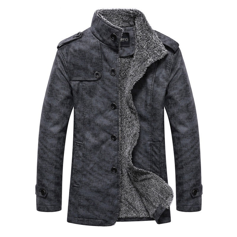 Men's Leather Jacket Men Winter Warm Jackets Coats