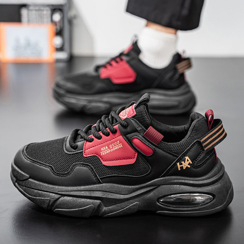 2025 Autumn New Men's Sneakers Thick-Soled Casual Running Shoes for Teenagers and Students Trendy Shoes Men's Wholesale