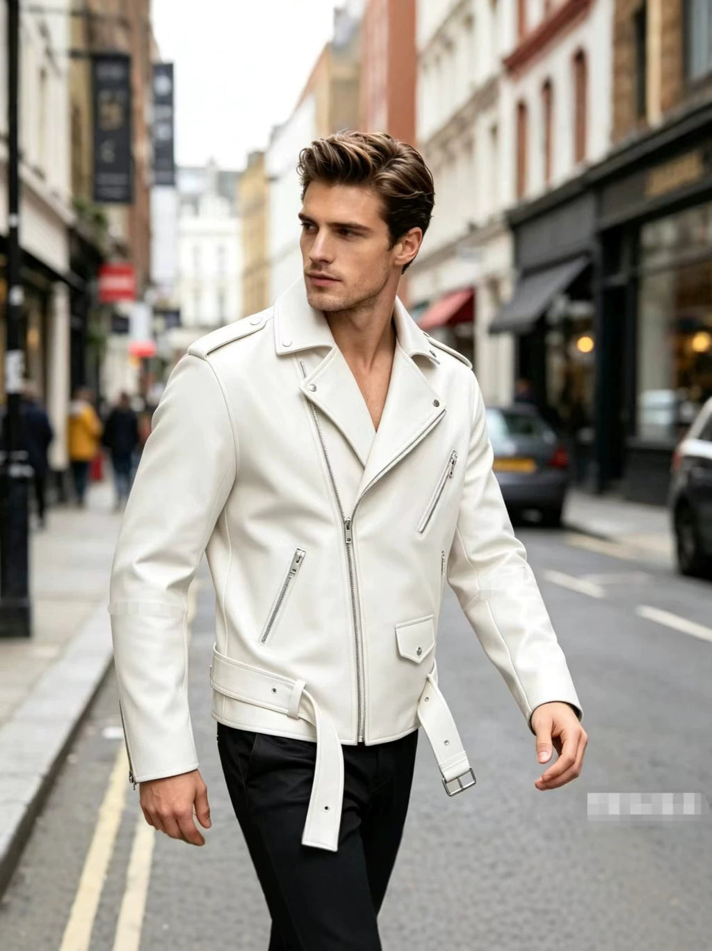 2025 Autumn/Winter New Men's Pu Leather Jacket, Large Size Men's Leather Clothing for Foreign Trade, Aliexpress Amazon Motorcycle Leather Jacket