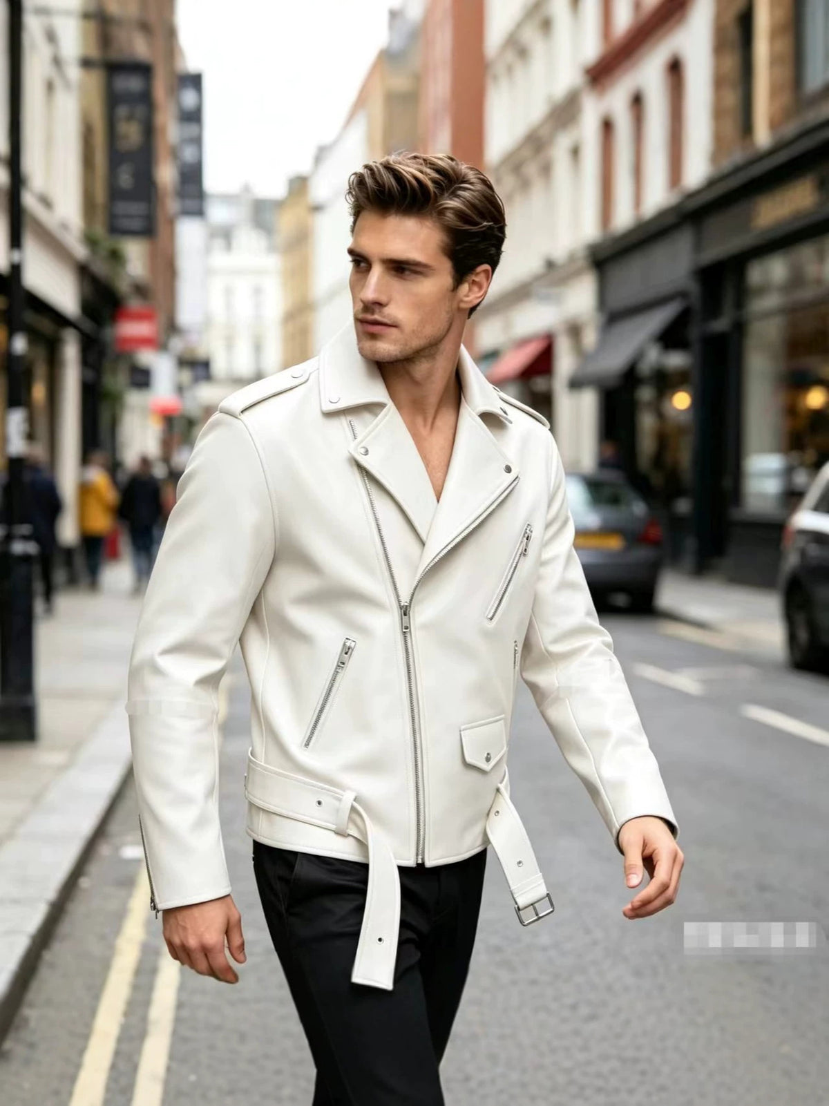 2025 Autumn/Winter New Men's Pu Leather Jacket, Large Size Men's Leather Clothing for Foreign Trade, Aliexpress Amazon Motorcycle Leather Jacket