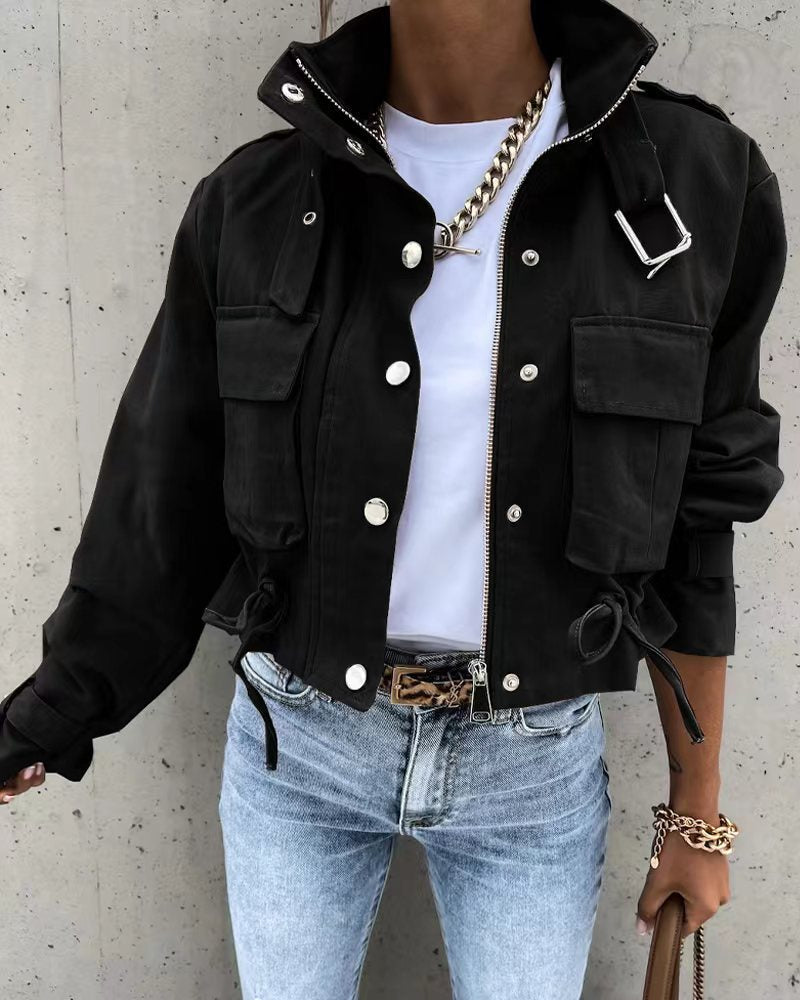 2026 Spring Women's Jacket Amazon Aliexpress New Cross-Border Printed Short Casual Jacket Women's Top