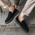 Men's Loafers 2026 New Spring Soft-Soled Genuine Leather Retro Suede Casual Slip-On Trendy Shoes