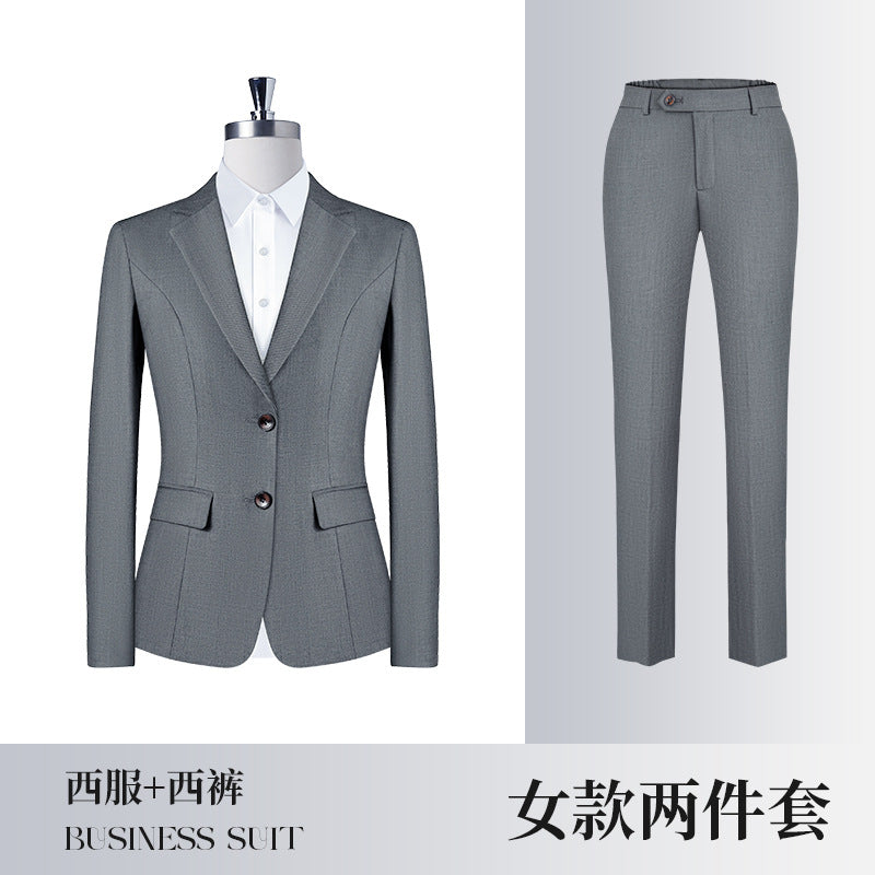 Business Wear Men's and Women's Same-style Suit Autumn and Winter Fashion Slim-fit Business Suit Women's Pants Vest Dress