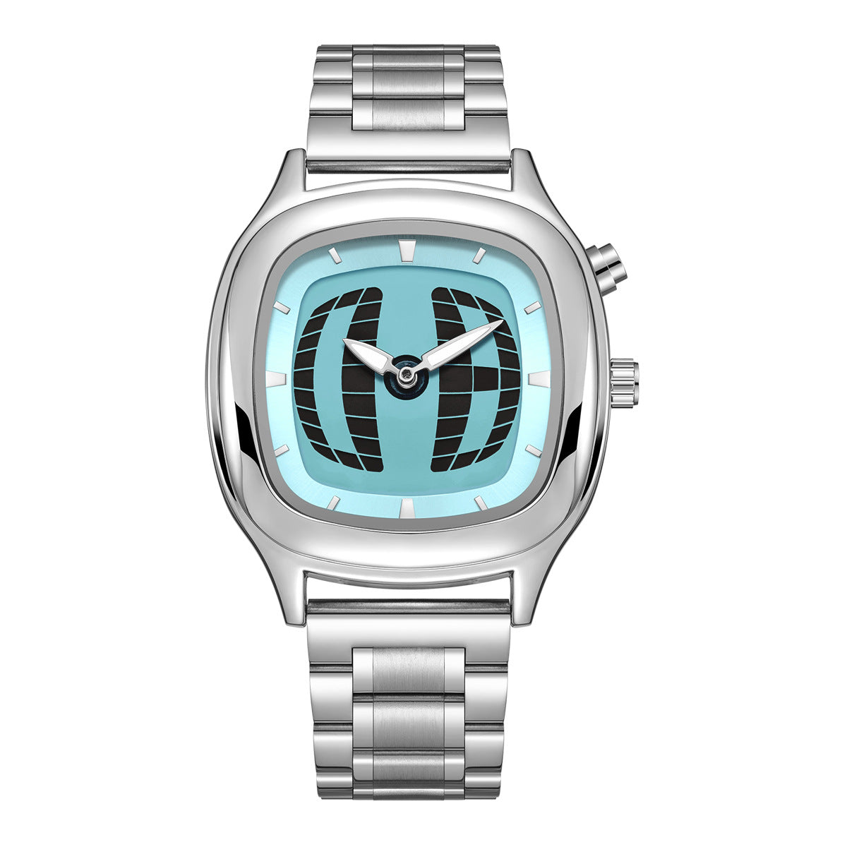 Millennium Y2K Digital Display Scrolling Square Watch Men's Sports Steel Band Dual Display Niche Second-Hand Watch Vintage Watch