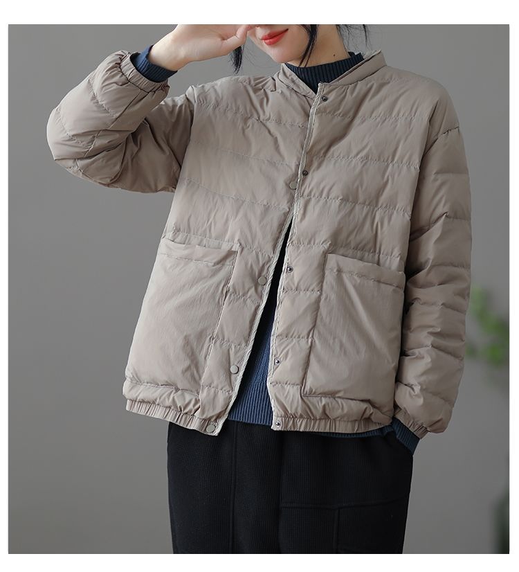 Thickened Warm down Cotton Jacket for Women 2026 Autumn and Winter Solid Color Versatile Casual Cotton Coat Casual Fashion
