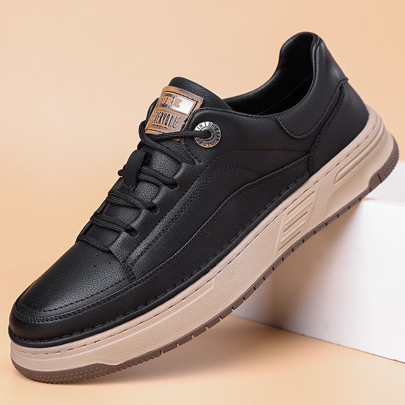 High-grade Sneakers Men's Shoes  Spring Genuine Leather New All-match Breathable Casual Leather Shoes Men's Casual Shoes Sneakers