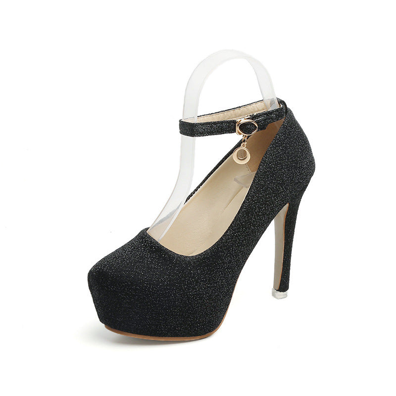 High Heels Spring and Autumn New Stiletto Silver Comfortable Super High Heels Women's Shoes Catwalk Banquet Shallow Mouth Women's Shoes Wholesale