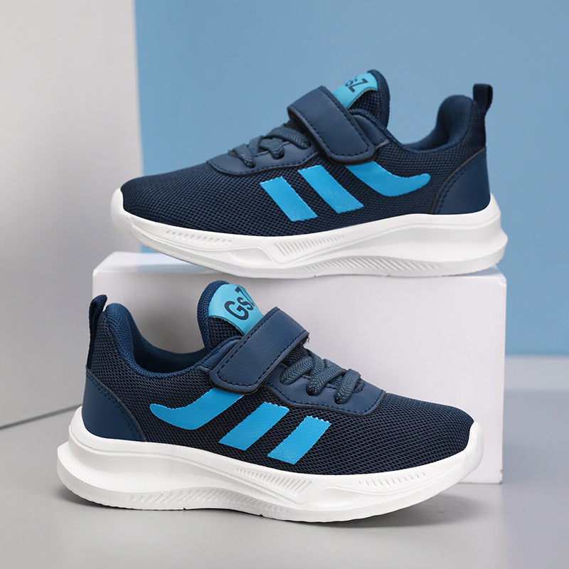 New Autumn Boys' Sports Shoes Mesh Non-Slip Wear-Resistant Soft Sole Lightweight Versatile Cross-Border Walking Student Sports Shoes